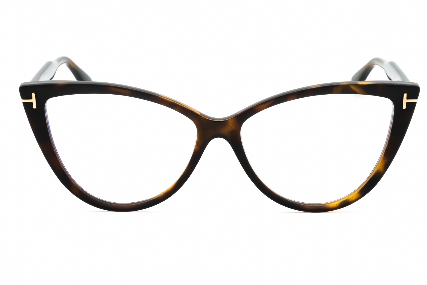 Tom Ford FT5843-B - Dark Havana/clear, Acetate, Cat Eye frame