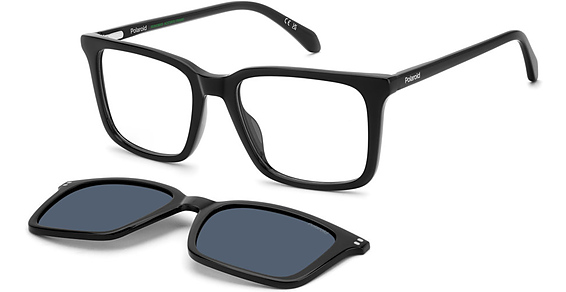 Polaroid PLD D604/C - 807c3 Black, Acetate, Rectangle frame