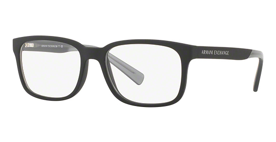 Armani Exchange AX3029 - Matte Black, Acetate, Rectangle frame
