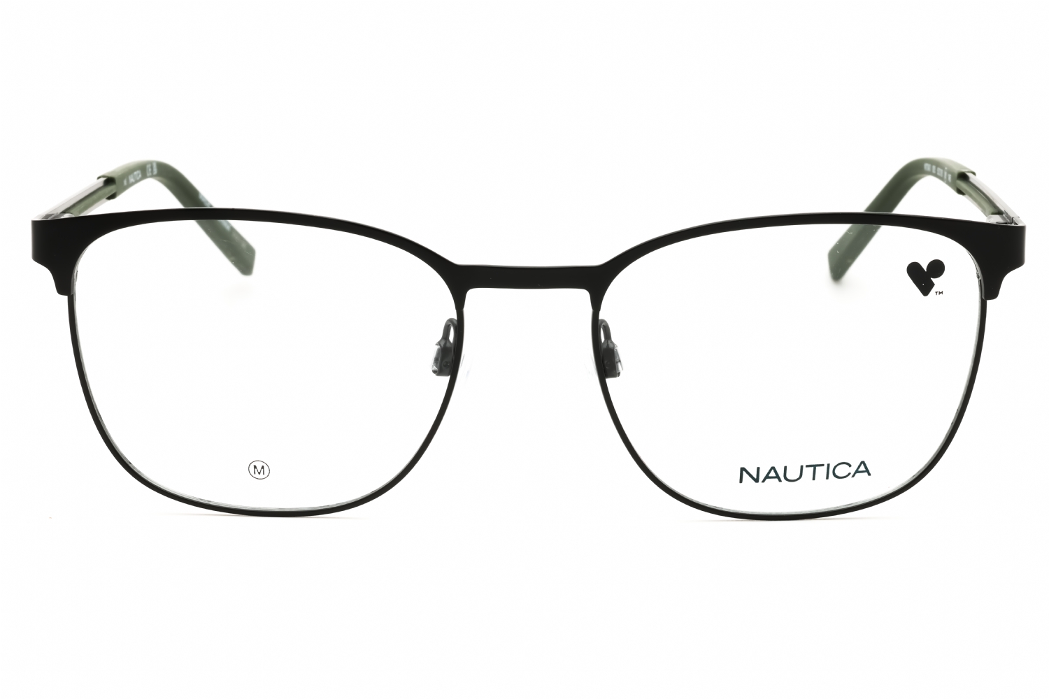 Nautica N7343 - Matte Black, Metal, Round frame