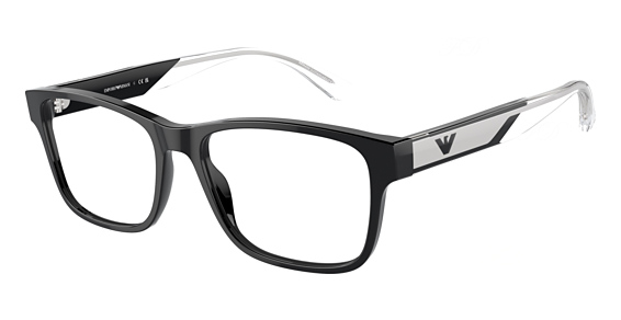 Emporio Armani EA3239 - Black, Plastic, Oval frame