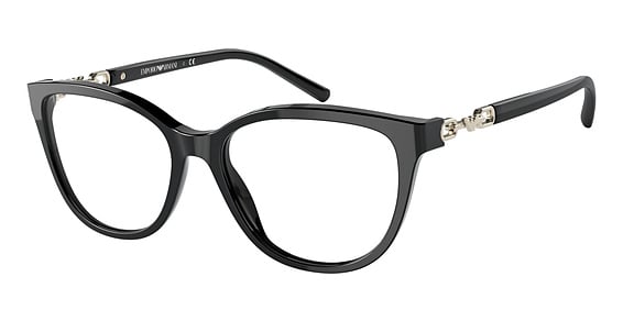 Emporio Armani EA3190 - Black, Plastic, Oval frame