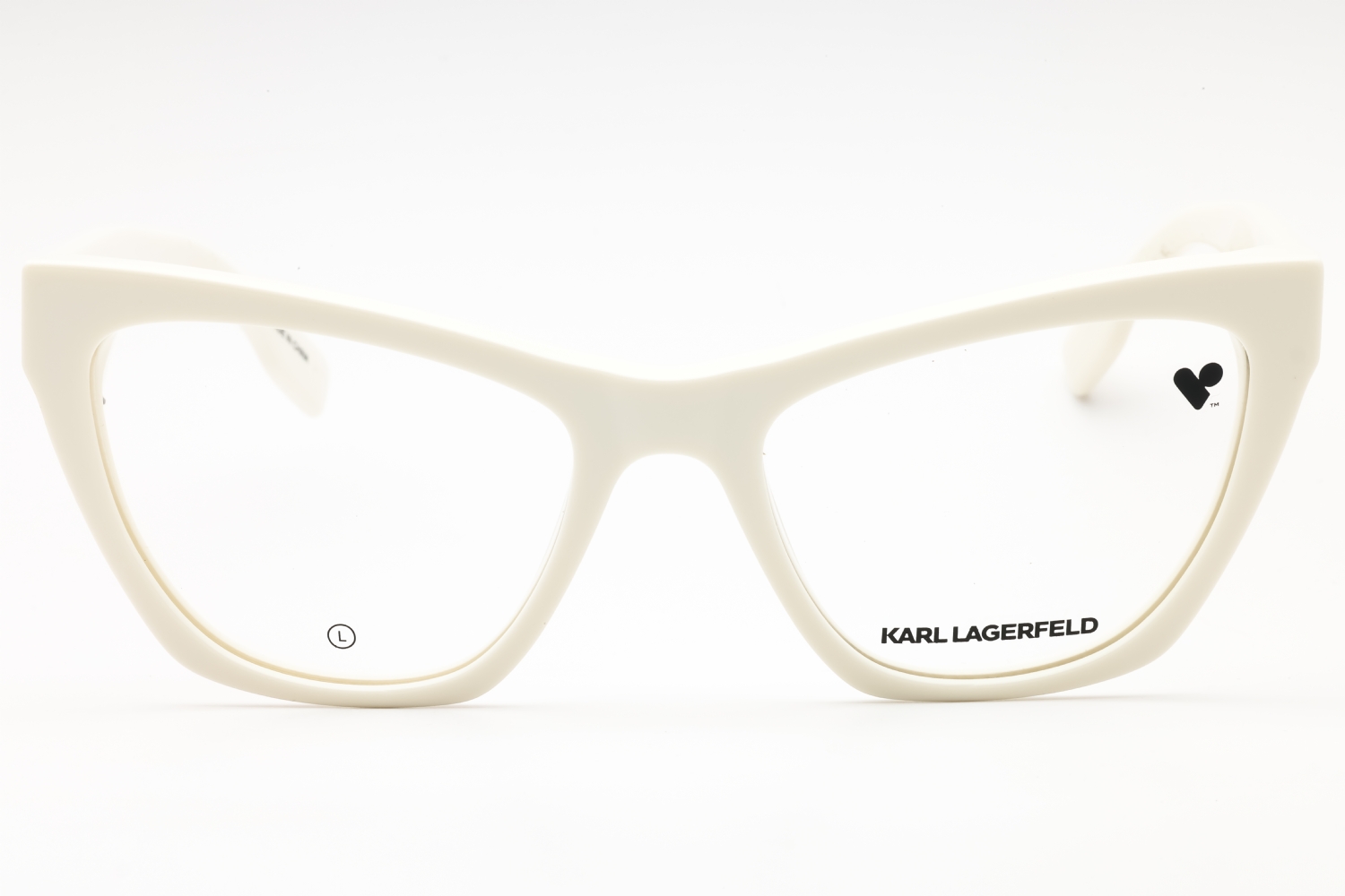 Karl Lagerfeld White Cat-Eye Sunglasses Lenses Karl Lagerfeld KL6171 105 883900109925 Eyeglass Frames Frame  main image 2