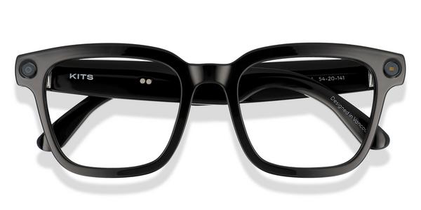 KITS Pangolin 3 Smart Glasses - Black, Plastic, Rectangle frame