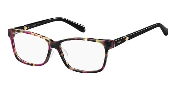 Fossil FOS 7057/G - Burgundy Havana, Acetate, Rectangle frame