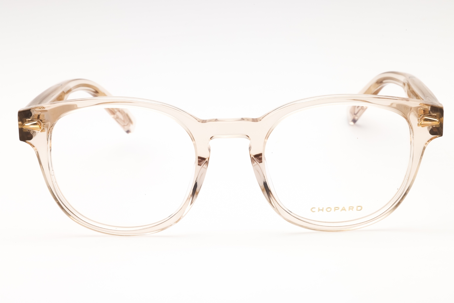 Chopard VCH342 - Transparent Beige, Acetate, Round frame