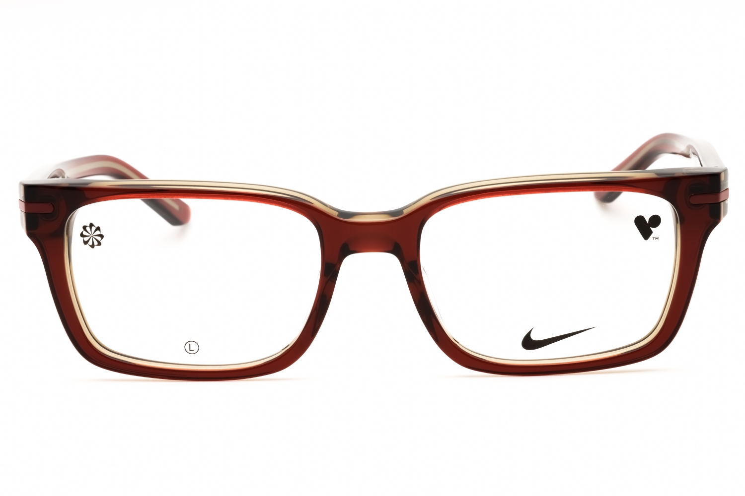 Nike NIKE 7174 - Cedar/amber Laminate, Acetate, Rectangle frame
