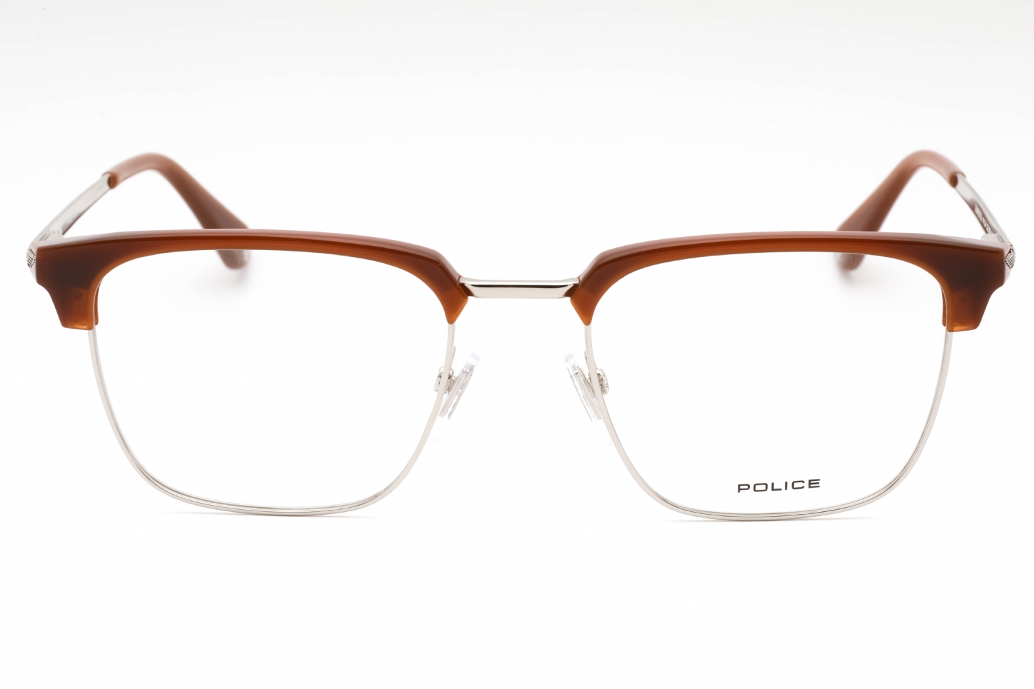 Police VPLL64 - Palladium/brown, Metal, Rectangle frame