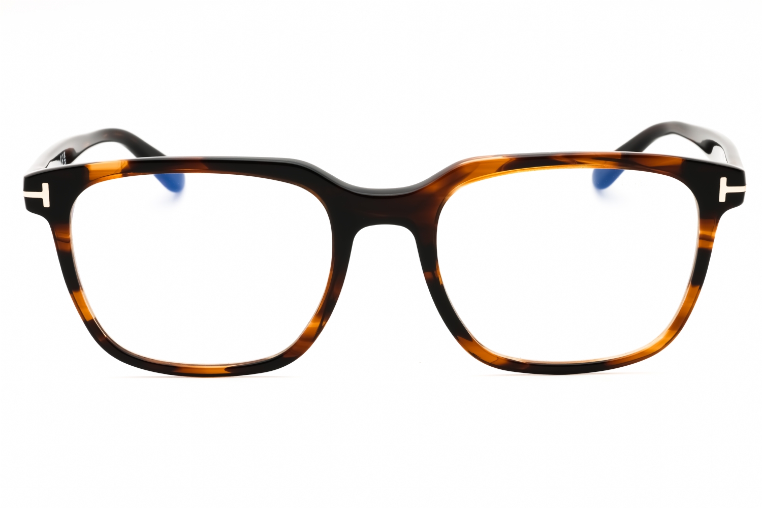 Tom Ford FT5818-B - Dark Brown/other/clear, Acetate, Rectangle frame