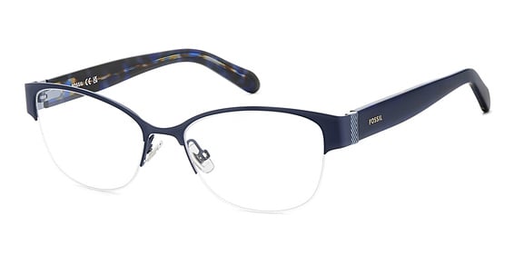 Fossil FOS 7190/G - Matte Blue, Stainless Steel, Cat Eye frame