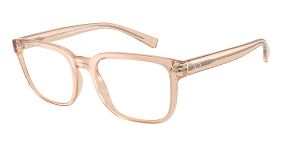 Armani Exchange AX3071F - Shiny Transparent Brown, Plastic, Rectangle frame