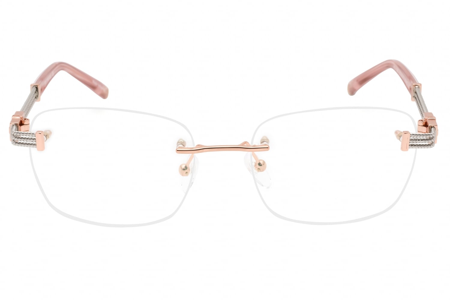 Charriol PC71065 - Shiny Pink Gold/silver Burgundy, Metal, Rimless frame