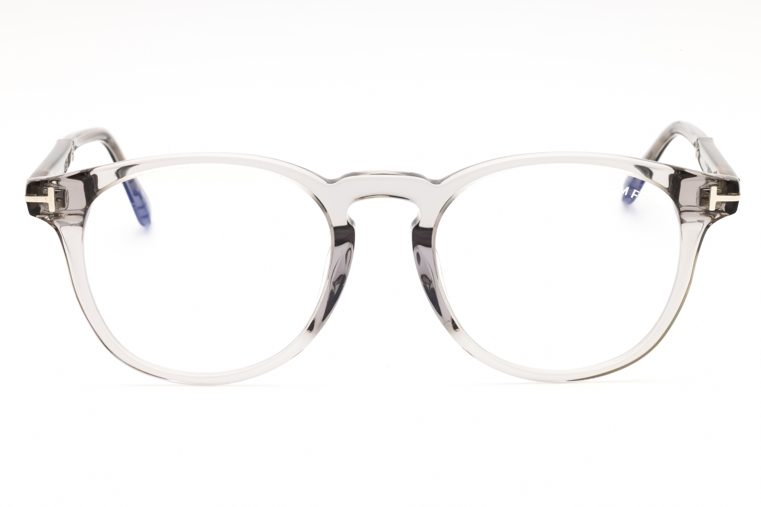 Tom Ford FT5891-F-B - Grey/other/clear, Acetate, Round frame