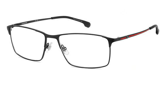 Carrera 8896 - Matte Black Red, Metal, Rectangle frame