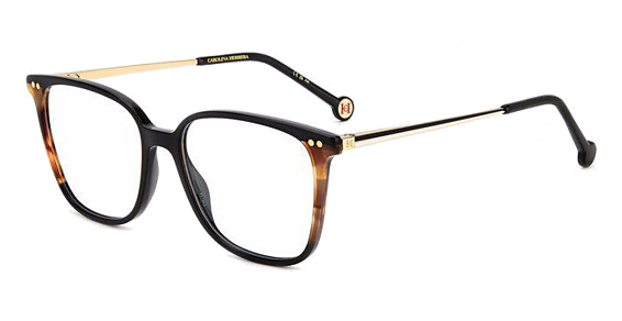 Carolina Herrera HER 0165 - Black Havana, Plastic, Rectangle frame