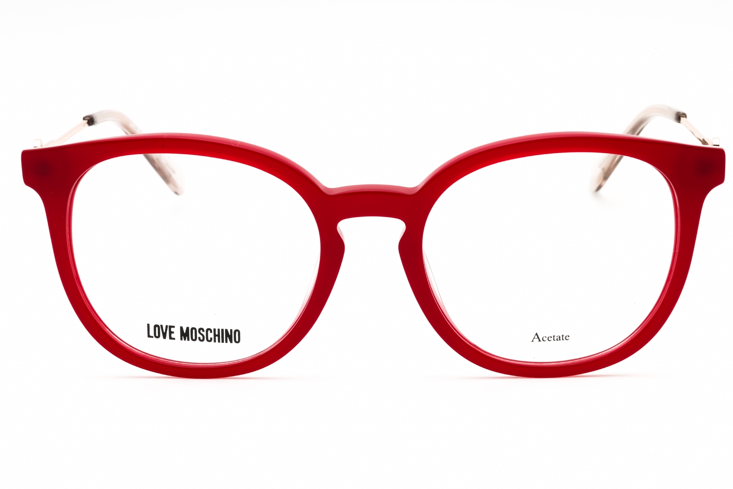 Moschino MOL607/TN - Transparent RED, Plastic, Round frame