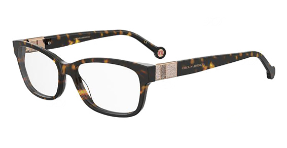 Carolina Herrera HER 0174 - Havana Gold, Acetate, Rectangle frame