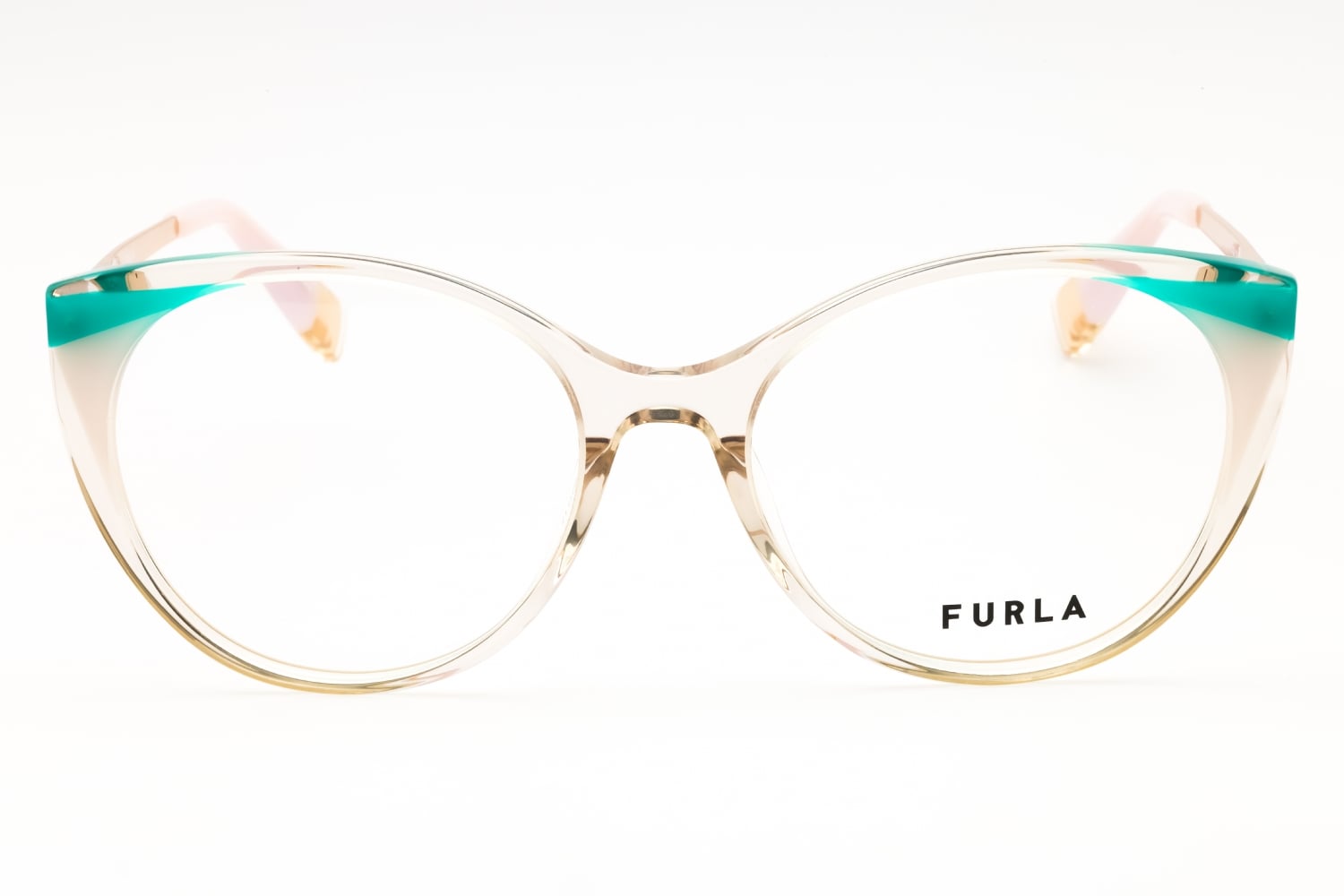 Furla VFU722V - Shiny Transparent OLD Rose, Acetate, Round frame