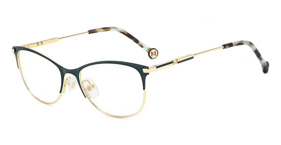 Carolina Herrera HER 0211 - Gold Green, Stainless Steel, Rectangle frame