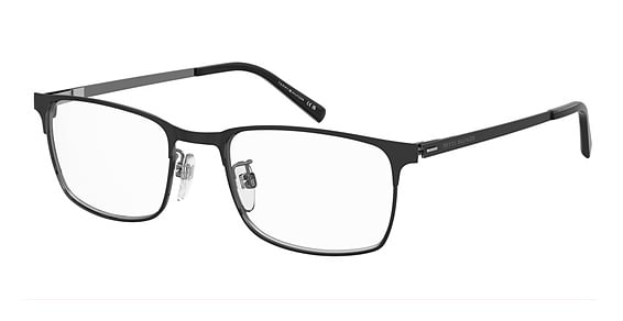 Tommy Hilfiger TH 2249 - Matte Black Ruthenium, Stainless Steel, Rectangle frame