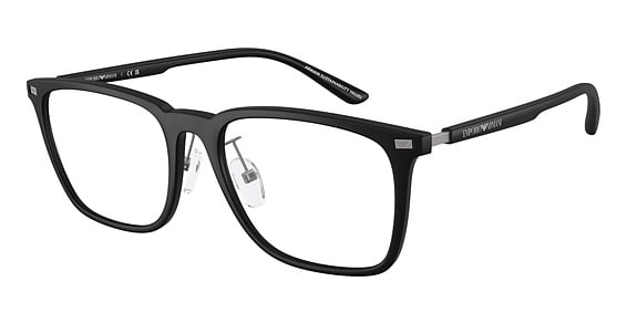 Emporio Armani EA3263D - Matte Black, Acetate, Rectangle frame