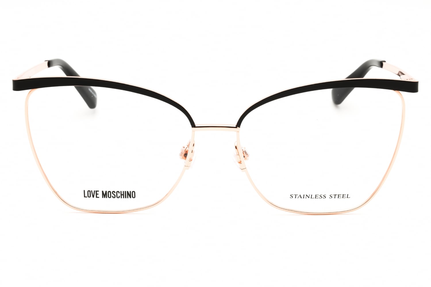 Moschino MOL596 - Black Gold, Metal, Cat Eye frame