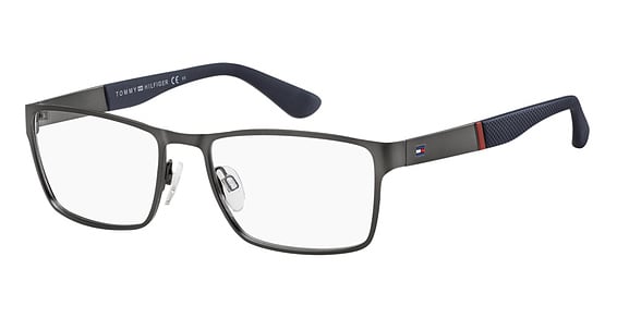 Tommy Hilfiger TH 1543/US - Matte Dark Ruthenium, Stainless Steel, Rectangle frame