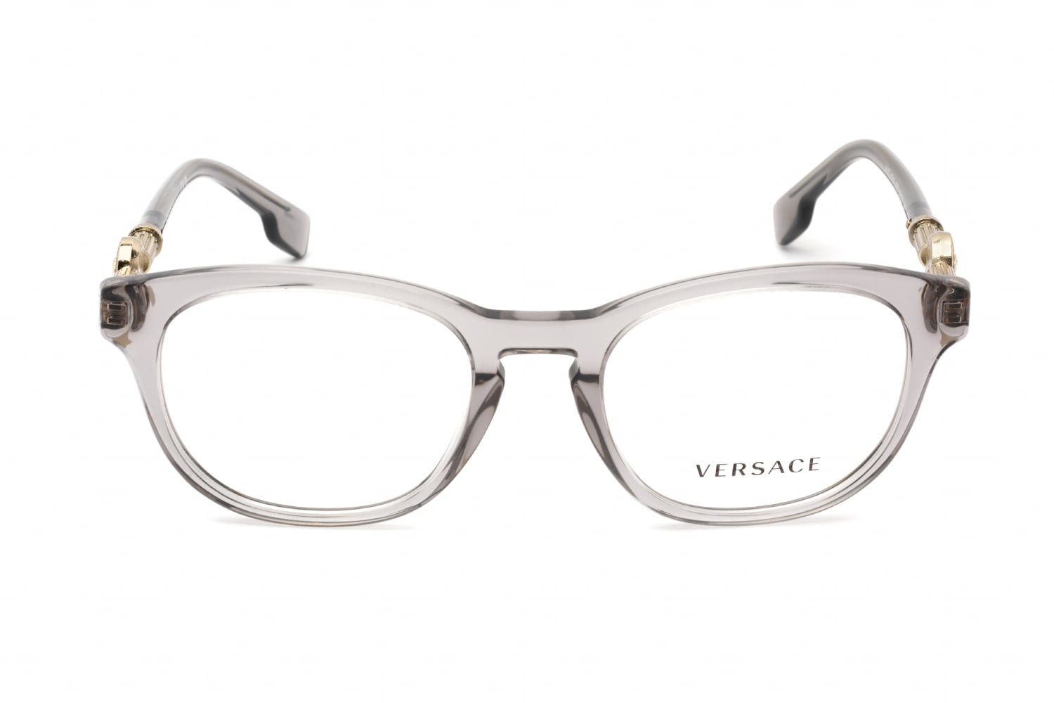 Versace 0VE3310 - Transparent Grey, Acetate, Round frame