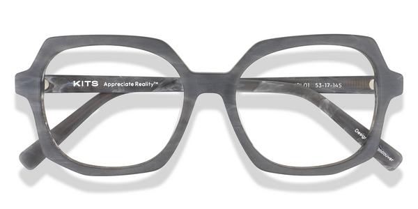 KITS Marianne - Marble Grey, Acetate, Geometric frame