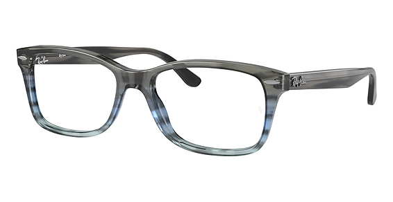 Ray-Ban RX5428 - Striped Gray Gradient Bl, Plastic, Oval frame
