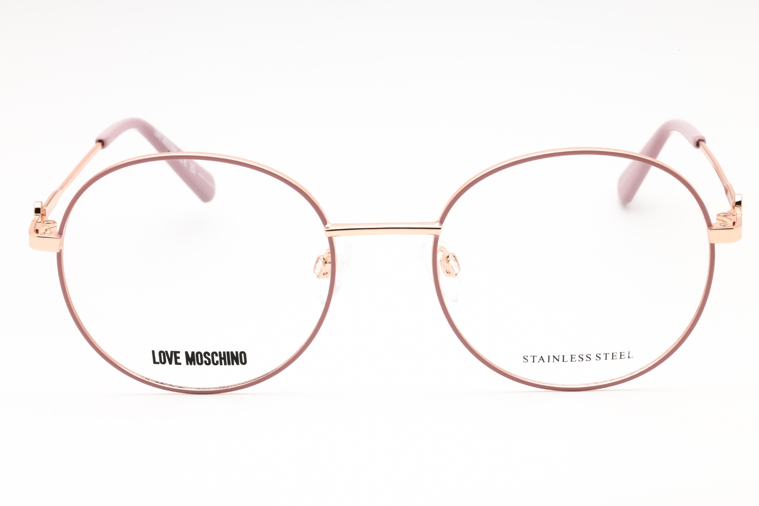Moschino MOL617/TN - Nude Brown/copper Gold, Metal, Round frame