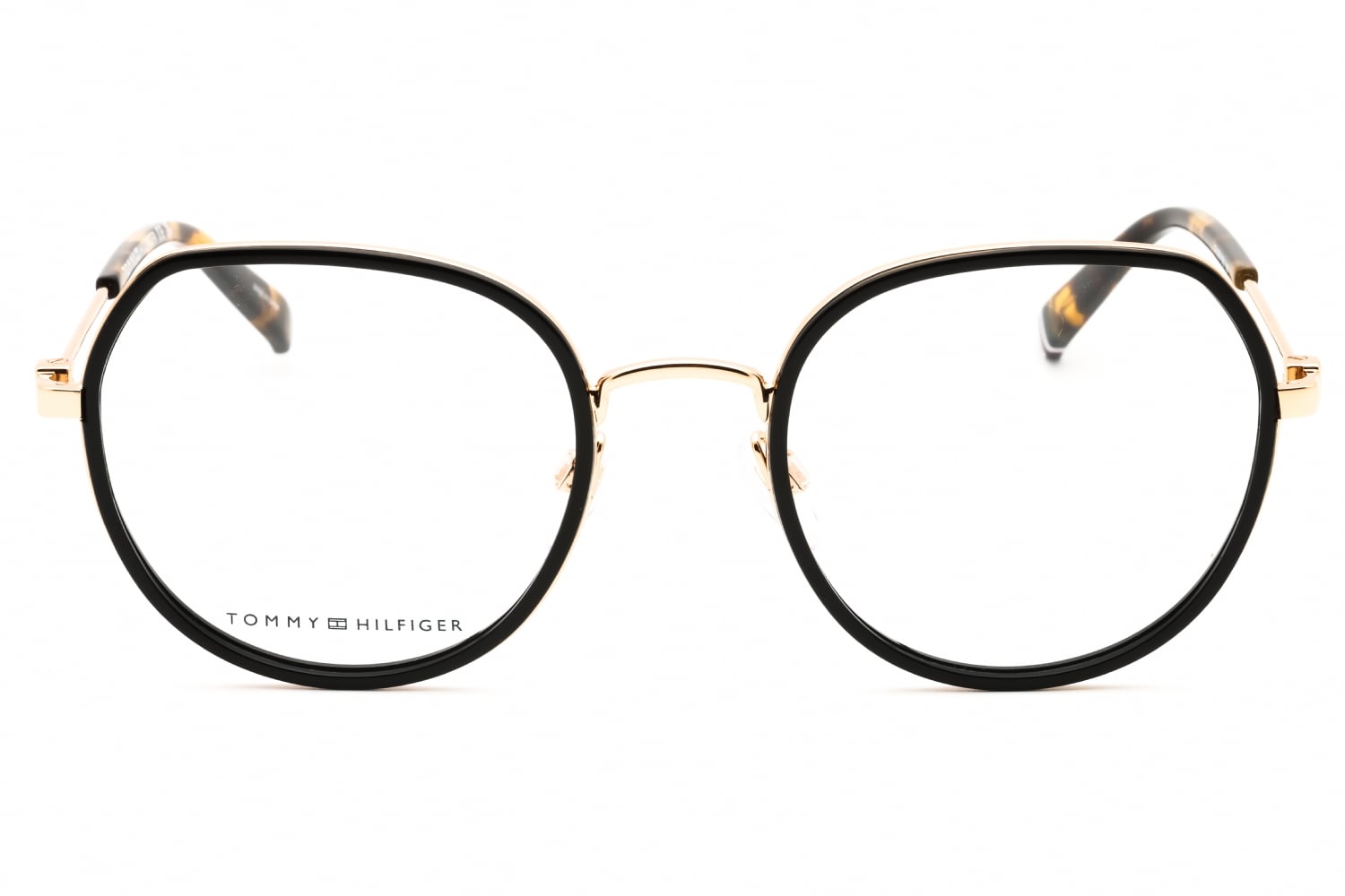 Tommy Hilfiger TH 2096 - Gold Black, Metal, Round frame