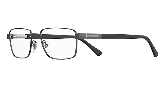 Elasta E 7237 - Matte Dark Ruthenium, Stainless Steel, Rectangle frame
