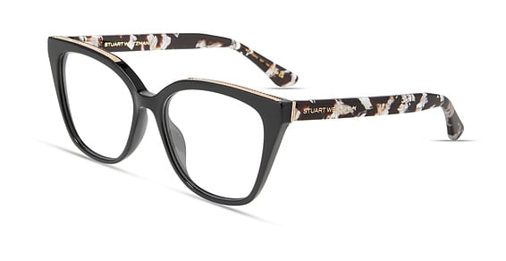 Stuart Weitzman WZN 1028/G - Black, Acetate, Cat Eye frame