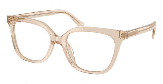 COACH HC6302U - Transparent Beige, Plastic, Mixed Shapes frame