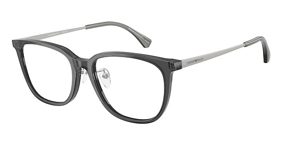 Emporio Armani EA3284D - Shiny Transparent Grey, Plastic, Oval frame