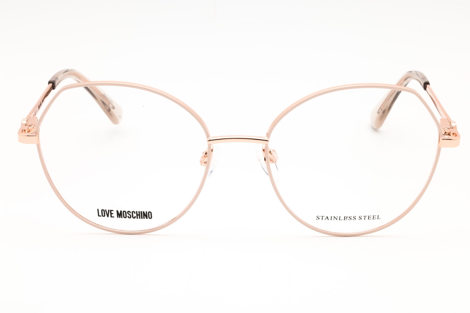 Moschino MOL634 - Copper Gold Nude, Metal, Round frame