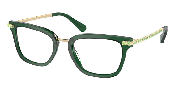 Swarovski SK2018 - Dark Green Trasparent, Plastic, Oval frame