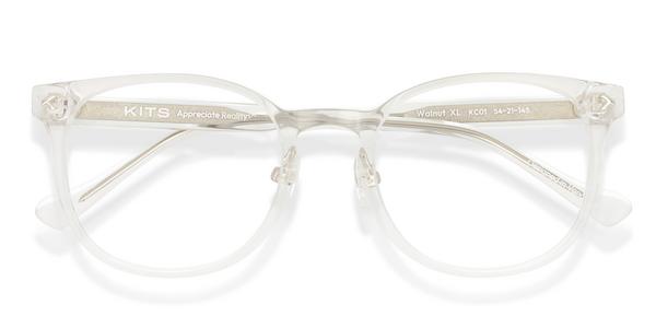 KITS Walnut Comfort Fit - Clear, Acetate, Round frame