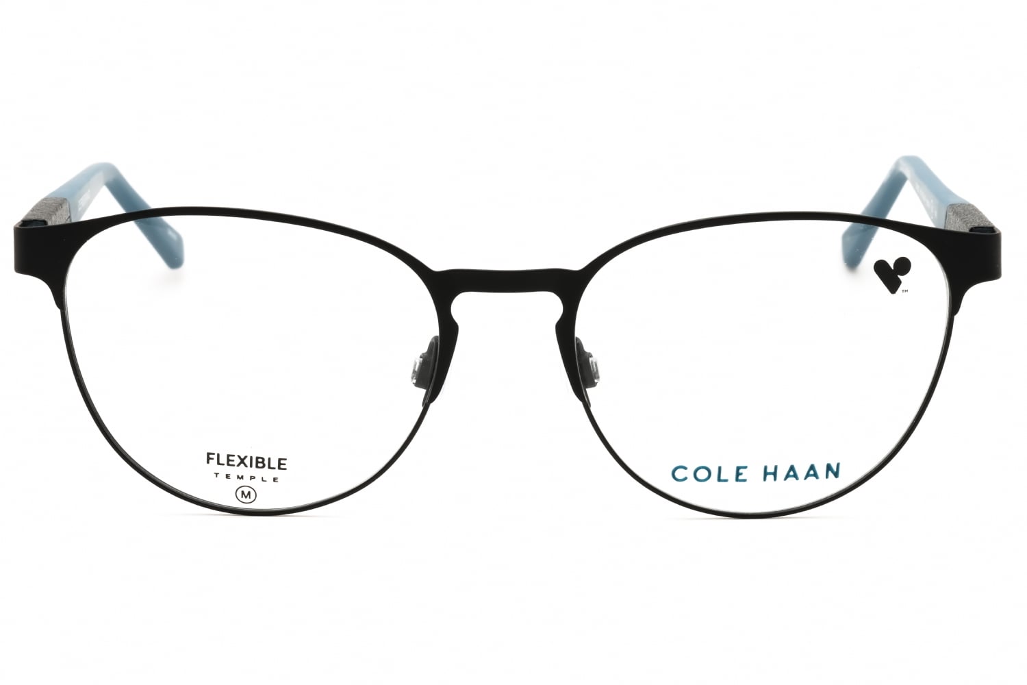 Cole Haan CH4522 - Black, Metal, Round frame