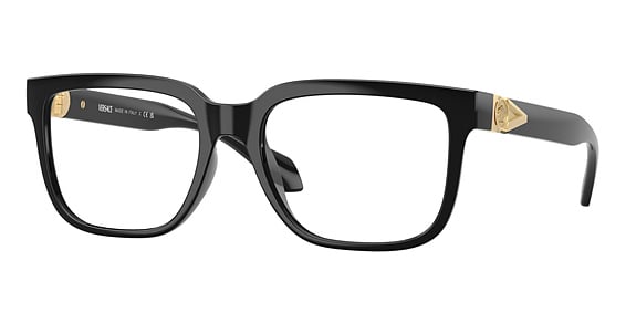 Versace VE3377U - Black, Acetate, Rectangle frame