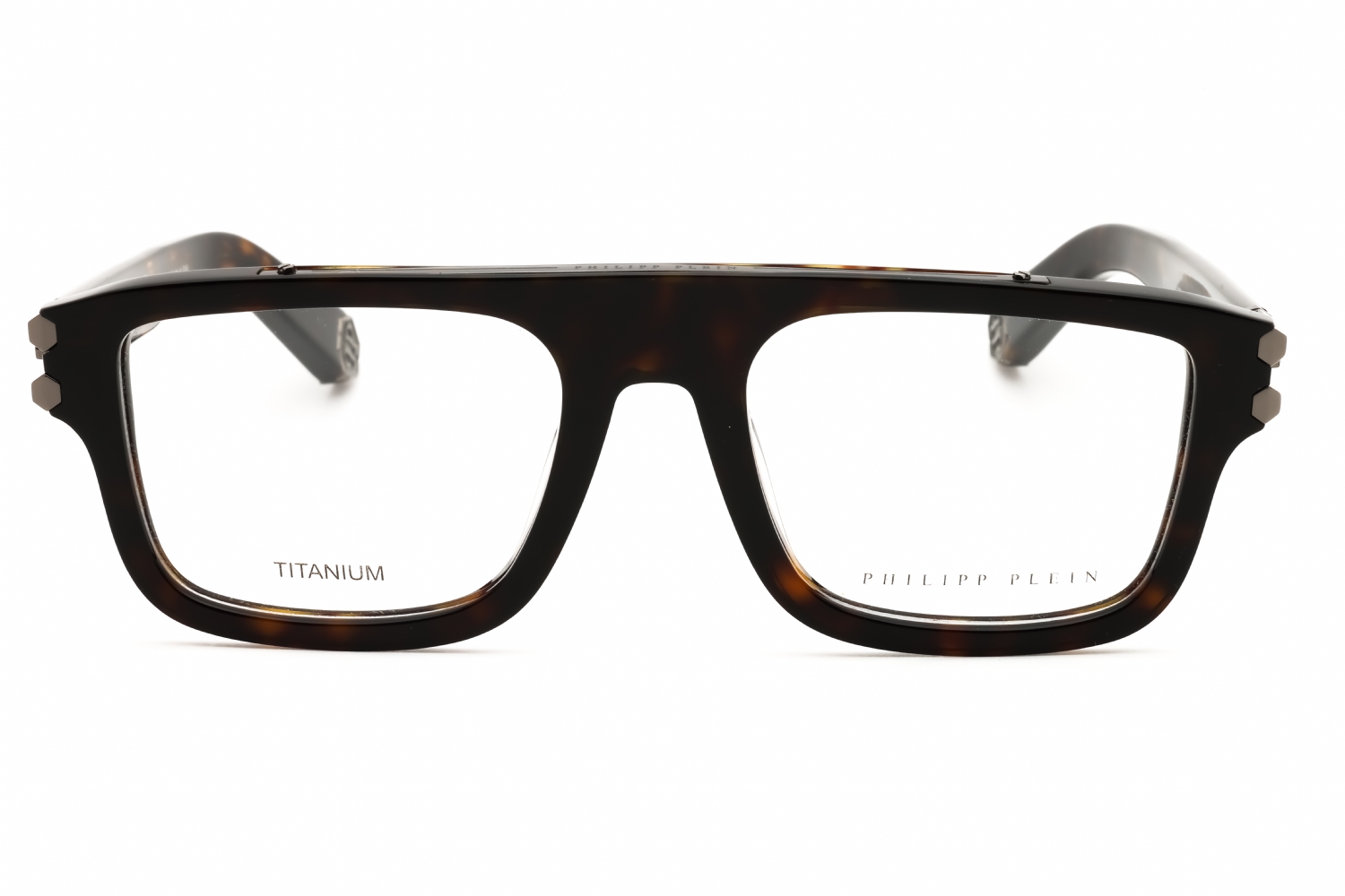 Philipp Plein VPP021M - Shiny Havana, Acetate, Rectangle frame