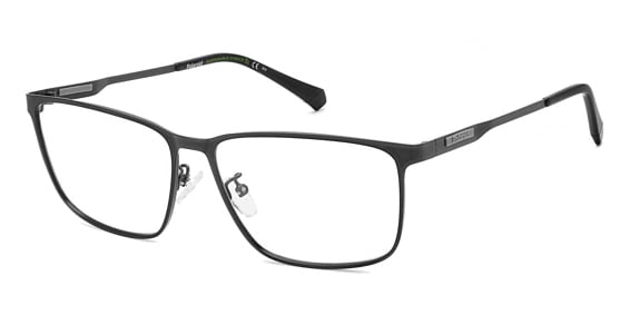 Polaroid PLD D494/G - Matte Black, Stainless Steel, Rectangle frame