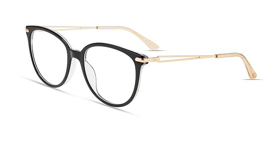 Stuart Weitzman WZN 1041 - Black Crystal, Acetate, Cat Eye frame