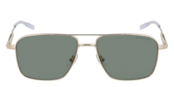 Montblanc MB0278S - Gold, Metal, Aviator frame
