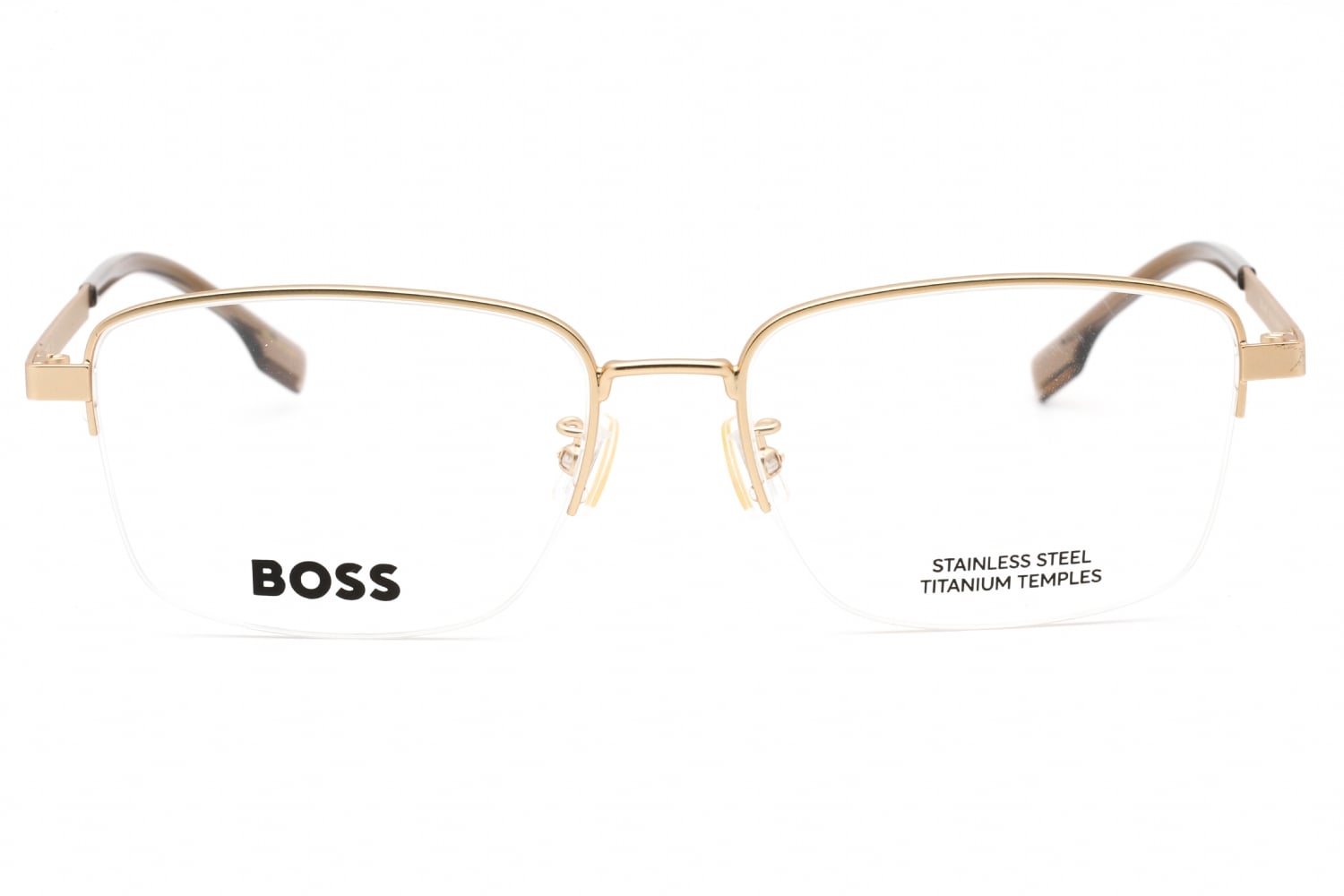 Hugo Boss BOSS 1474/F - Matte Gold, Mixed Materials, Rectangle frame