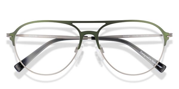 KITS Grover - Olive / Grey, Metal, Aviator frame