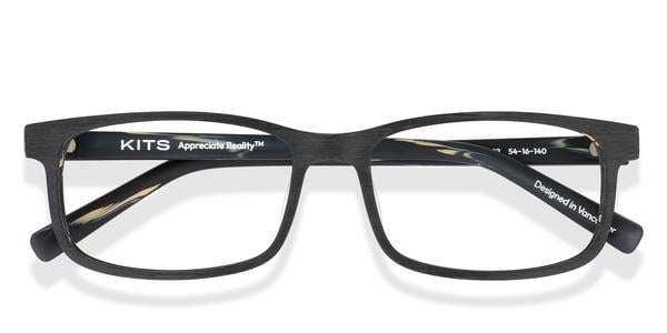 KITS Alcott - Matte Black, Acetate, Rectangle frame
