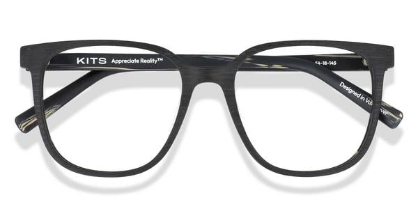 KITS Alva - Matte Black, Acetate, Rectangle frame