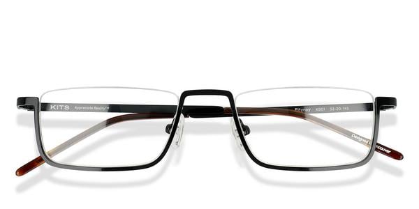 KITS Fitzroy - Black, Stainless Steel, Rimless frame